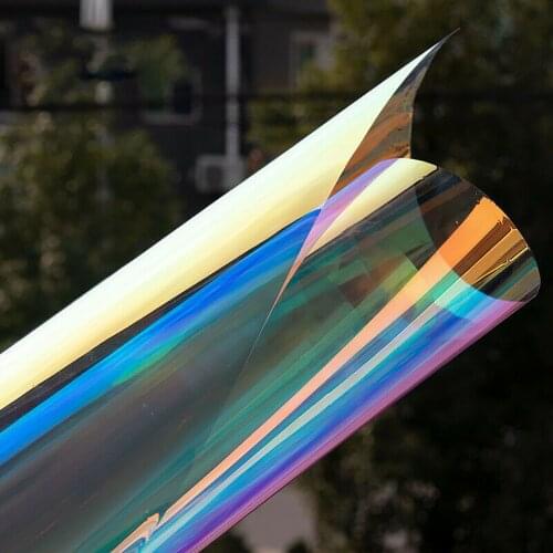 SUNICE window tint film sticker chameleon blue films for home building glass decoration stickers self-adhensive windows decals
