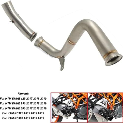 Stainless Eliminator Exhaust Mid-Pipe Eliminating Link Pipe Slop-on For KTM DUKE 125 390 250 duke RC125 RC390 2017 2018 2019