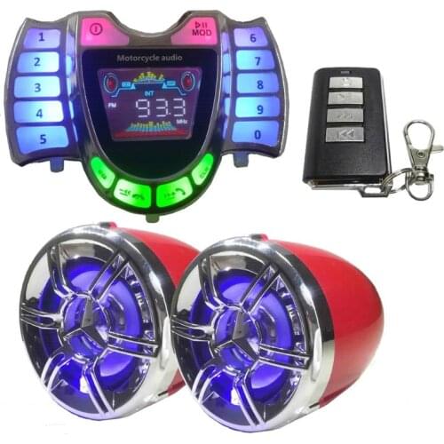 Waterproof Motorcycle Bluetooth Audio System Compact and Portable Carry Convenient Stereo Speakers Radio USB Charger