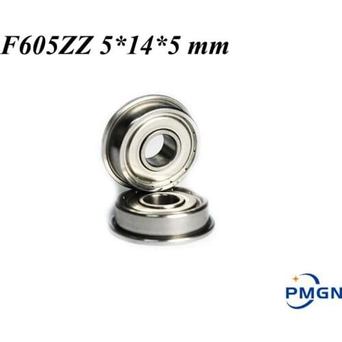 High quality 10 pcs ABEC-5 F605ZZ F605 ZZ F605Z LF1450HH 5*14*5 mm 5x14x5 mm Metal Double Shielded flanged Bearing Ball Bearings