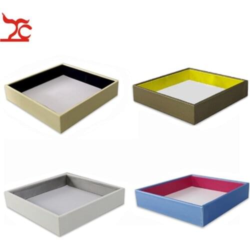 1PC Fashion PU Jewelry Display Tray Beauty Color Korea Style Flat Jewelry Display Accessorie Bijoux Box 4 Colors Available