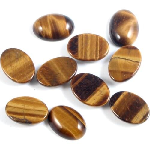 10pcs Oval Tigereye Decoration Flatback Cabochon Scrapbooking Charms For Jewelry Making Findings Accessories Diy