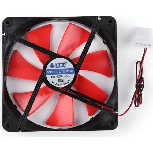 140mm Computer Case Fan 12V 4 Pin Silent Cooling Fan CPU Cooler 2300RPM Speed Adjustable Heatsink for PC Chassis Radiating