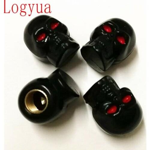 4Pcs/Lot Car Wheel Tyre Tire Stem Rims Air Valve Cap Anti-Dust Covers For Skeleton Skull Cars Motorcycle Bikes Tire caps