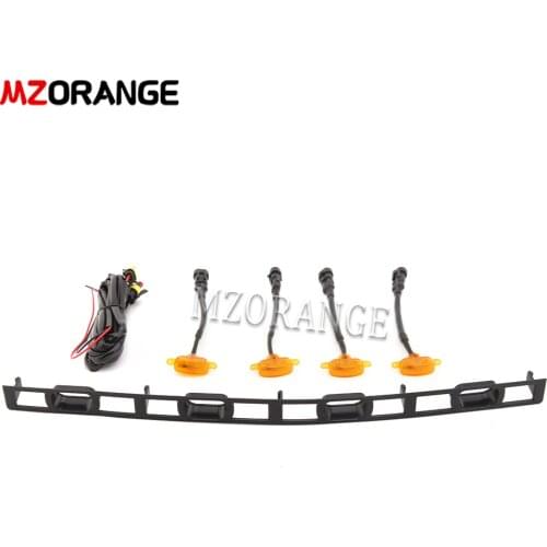 4pcs Front Bumper Hood Grille LED Amber Lights for Toyota Tacoma 2012 2013 2014 2015 LED Lights Front Bumper Grille Lamp