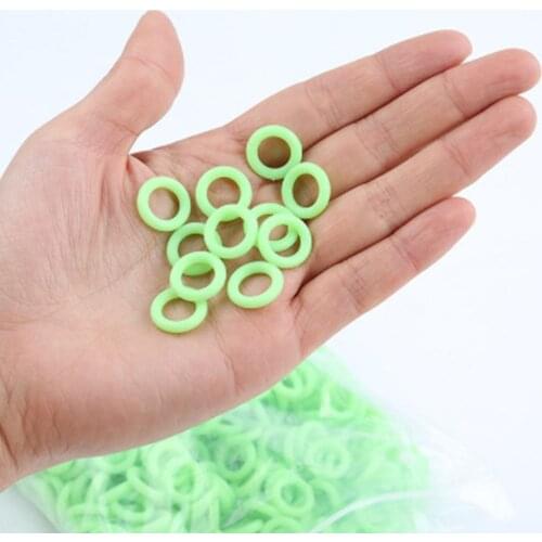 50Pcs Outdoor Camping Tent Nails Luminous Circle Fluorescent Nails Silicone O-shaped Luminous Ring