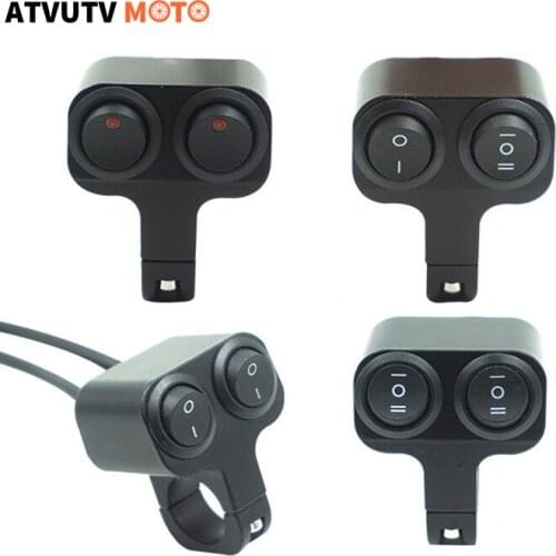 7/8" 22MM CNC Handlebar Motorcycle Double Control Switch waterproof Dual Button Switches With Headlight Indicator 12V Universal
