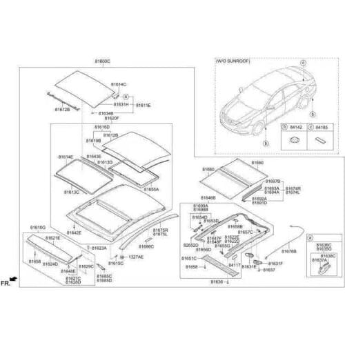 81687 3S000 81687-3S000 816873S000 Brand New Genuine Sunroof Guide Rail Pull Line for Hyundai Sonata 8