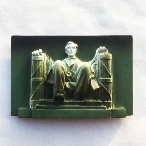 BABEMEMI USA Washington Lincoln Memorial Souvenir Fridge Magnets Home Decorations