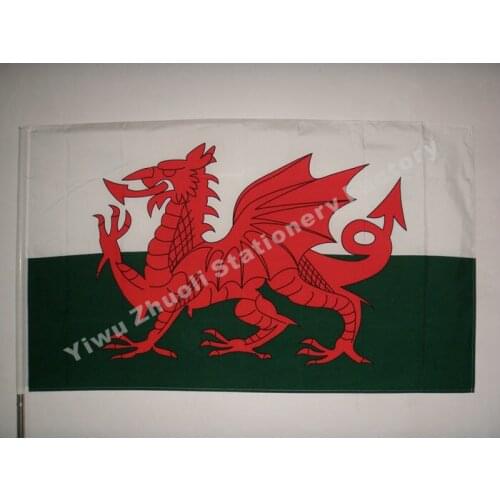 Wales Flag 150X90cm (3x5FT) 115g 100D Polyester Double Stitched High Quality Free Shipping