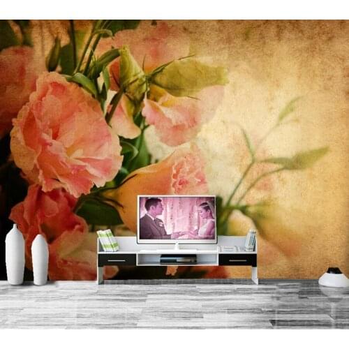 Custom mural papel de parede,Closeup Pink color Flower-bud Flowers wallpaper,living room tv background sofa wall kids room mural
