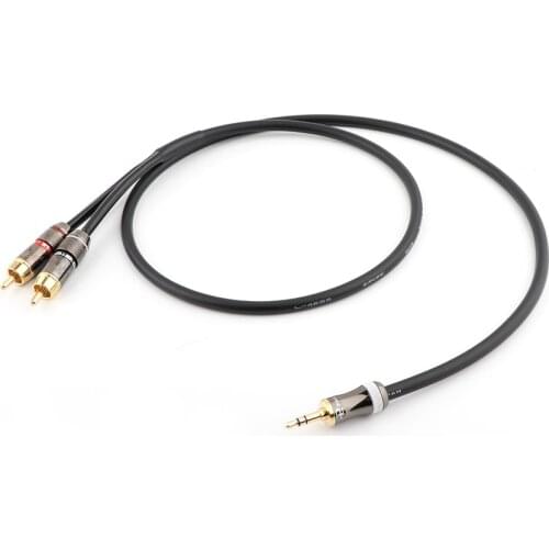 Hifi Canare 3.5mm to 2RCA Audio Cable PC Mobilephone Amplifier Interconnect High Quality 3.5 Jack to RCA Cable