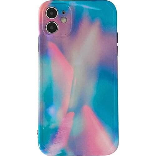 Beautiful Gradient Aurora Case for iPhone 12 Pro Max Back Phone Cover for 12 Mini 11 Pro Max X XS XR 8 7 Plus SE 2020 Capa