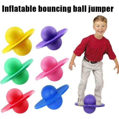 Inflatable Bounce Yoga Fitness Ball Rock Hopper Pogo High Bounce Space Balance Jump Board Ball Jumping Toy Energetic Exercise