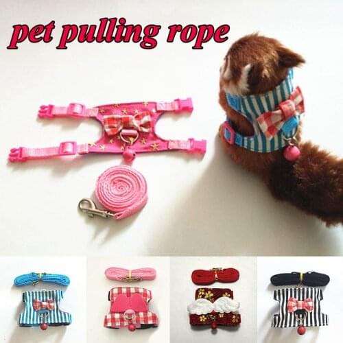 Pet Chest Back Bell Pet Rope Traction Rope Rabbit Rope Squirrel Chest Strap Cute For Ferret Guinea Pig Small Pet Chest Strap