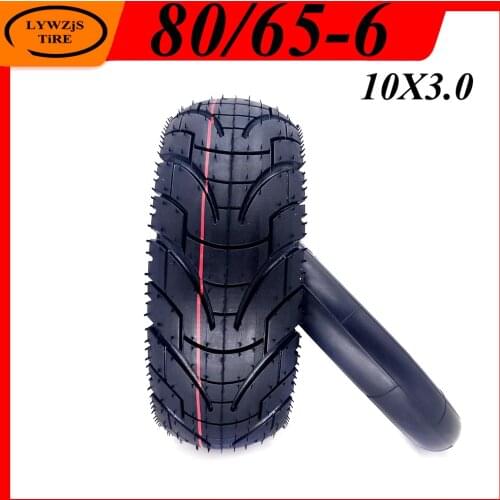 80/65-6 Tire Inner Tube Outer Tyre for Electric Scooter 10 Inch TOUVT 10x3.0/10x2.50 Upgrade Pneumatic Tire Replacement Parts