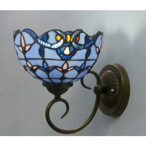 Light blue glass classic Baroque wall lamp bar club beauty salon barber shop KTV private room corridor wall light ZA926342