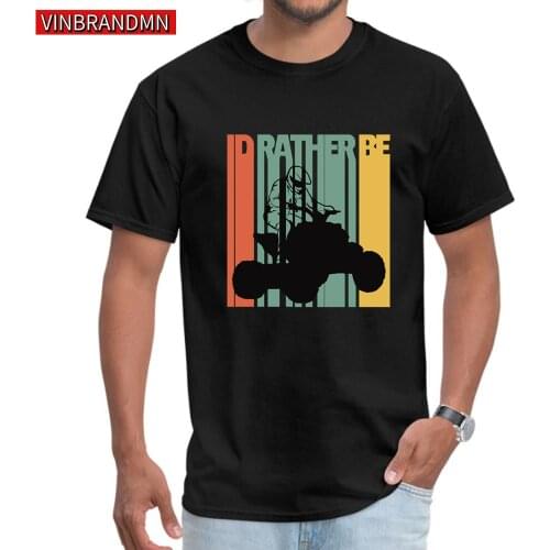 New Trendy ATV Retro I'd Rather Be Quad Biker T shirt men Vintage Offroad Quad Motorcycle T-shirt All Terrain Vehicles tee shirt