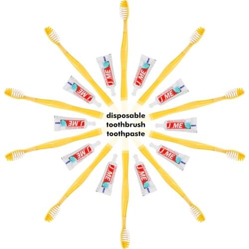 Disposable Hotel Travel Toothbrushes Mint Toothpaste Eco Friendly Soft Bamboo Tooth Brush Wash Gargle Tool Dental Oral Care Kit