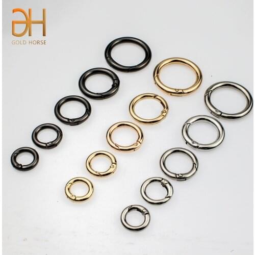 4Pcs Openable Keyring Metal Spring Gate O Ring Leather Bag Belt Strap Buckle Dog Chain Snap Clasp Clip Trigger Luggage