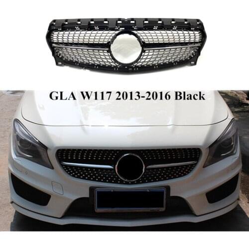 ABS Diamond Style Front Grille For M-mercedes CLA class W117 CLA200 CLA 220 CLA250 CLA260 CLA 300 2013 2014 2015 2016 Car Grill