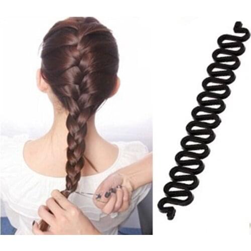 Girls Women Hair Band for Hair Braid Plastic Twist Roller Headband Hairband Hair Accessories