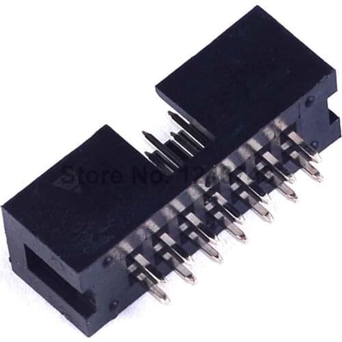 5PCS DC3-14P Straight JTAG Socket Contor For Flat Ribbon Cable 2 Row 14 Pin 2.54mm