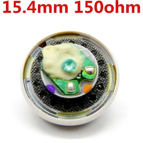 2Pair/Lot 15.4mm 150ohm High impedance Flat head earphone speaker Unit HiFi Bass Sound quality Earphone accessories