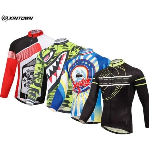 Xintown 2018 Men Cycling Jersey Autumn Long Sleeve Bike Jersey Jacket Sport Road Bicycle Cycling Clothing Ropa Maillot Ciclismo