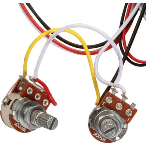 1Set 2-Band EQ Preamp Circuit Wiring Harness For Bass Guitar Pickup Active
