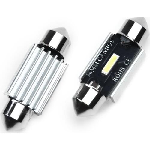 2pcs CSP Chips Canbus C5W C10W Led Bulb 31mm 36mm 39mm 41mm Car Festoon Light Interior Dome Reading Lights 6000K Pure White