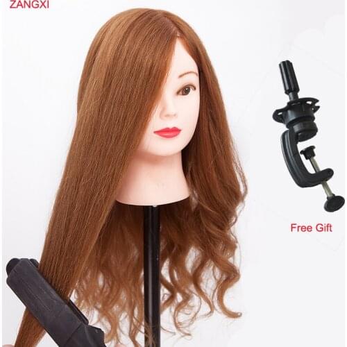 Women Maniqui Hairdressing Practice Heads Maniquies Female Training Hairdresser Styling Head Educational Mannequin Head Hair
