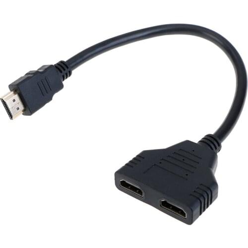 HDMI Splitter Cable 1 Male To Dual HDMI 2 Female Y Splitter Adapter