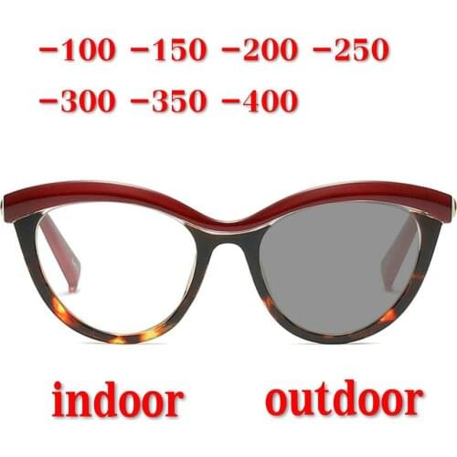 Round cat Sunglasses Photochromic Myopia Eyeglasses Optical women student Finished Myopia Eyewear prescription Glasses Frame NX