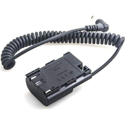 LPE6N LP-E6N Dummy Battery DR-E6 DC Coupler Power Supply Connector for BMD Blackmagic Video Assist Holder SmallHD Monitor