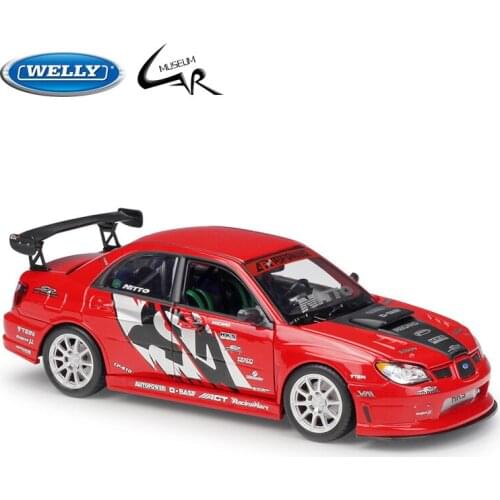 WELLY 1:24 Model Car Simulation Alloy Metal Toy Car Childrens Toy Gift Collection Model Toy Gift APR Subaru Lmpreza Performance