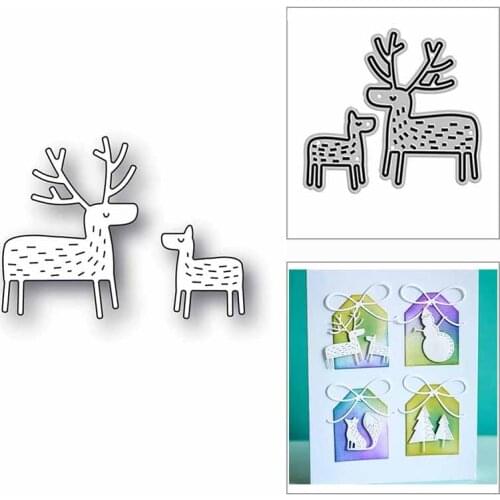 New Christmas Joyful Reindeer Animal 2020 Metal Cutting Dies for DIY Scrapbooking and Card Making Decor Embossing Craft No Stamp