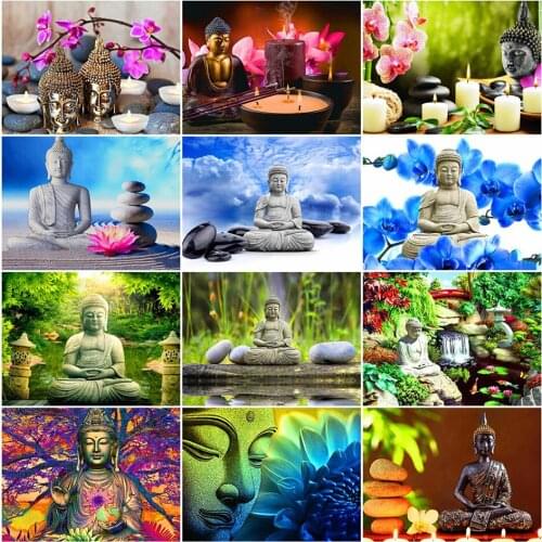 Buddhism Religious Handmade Gifts Square/round Diamond Painting Diamond Embroidery Buddha Home Decoration