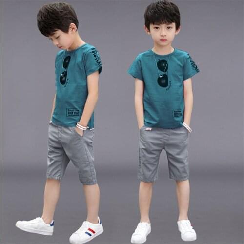 Teen Boys Clothing Sets Summer Boys Clothes Casual Outfit Kids Tracksuit For Boys Sport Suit