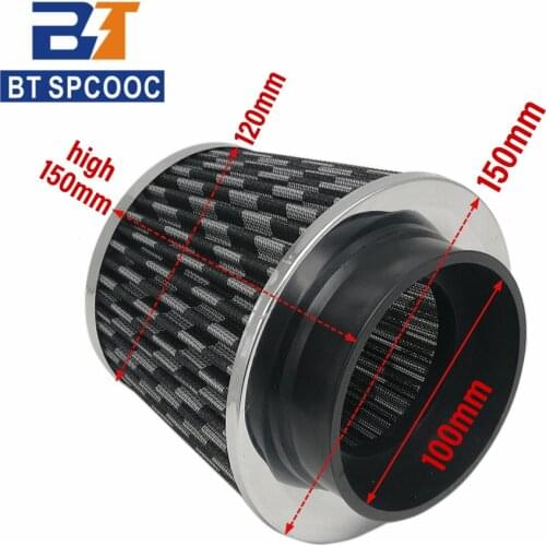 Universal Air Intake System Car 63mm 76mm 90mm 100mm Carbon Look High Flow Sport Air Filter Car Red Blue
