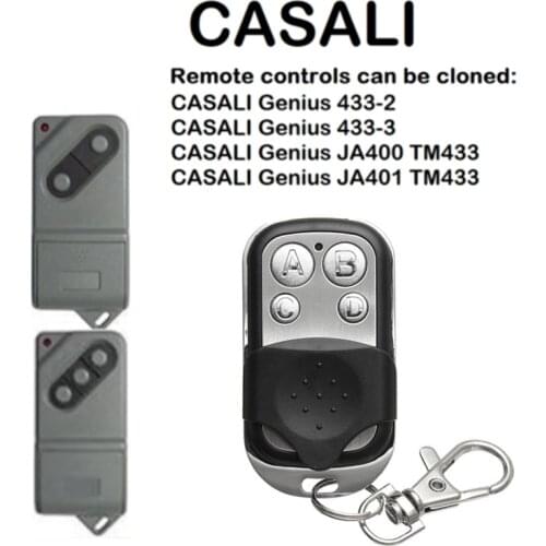 CASALI 433 2 or 433 3 Universal remote control transmitter fob 433.92mhz fixed code