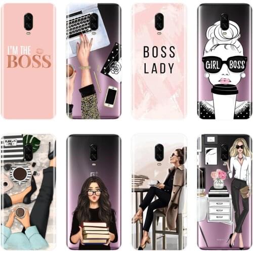 Girl Boss Pink Women Cartoon Ladies Soft Silicone Phone Case For One Plus 6 6T 5 5T 3 3T Back Cover For OnePlus 6 6T 5 5T 3 3T