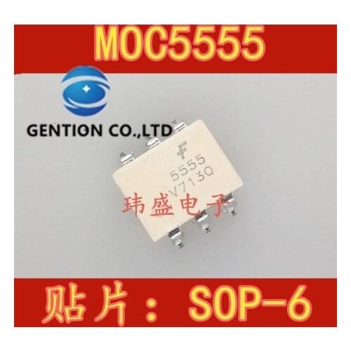 10PCS Decoupling MOC5555 densities SOP6 F5555 MOC5555SR2M FOD5555 in stock 100% new and original