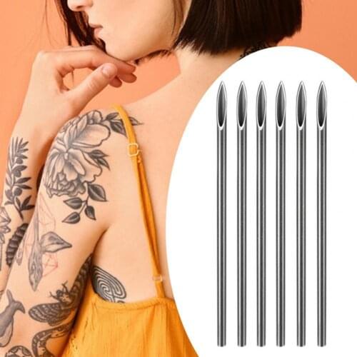 100Pcs/Box Tattoo Tool Disposable Easy to Use Stainless Steel Navel Tattoo Piercing Needle for Body Art