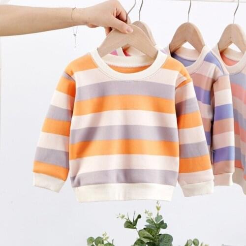 2021 Children Clothing Christmas Sweater New Boys Mink Fleece Sweater Girls Casual Stretch Plus Fleece Top Baby Winter Clothes