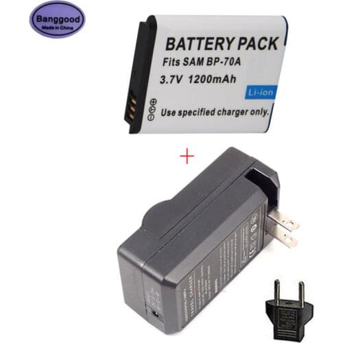 Banggood 3.7V 1200mAh BP-70A BP70A BP 70A Camera Battery For Samsung ES65 ES70 TL105 TL110 PL100 ST60 PL120 PL170 ST90 ST95