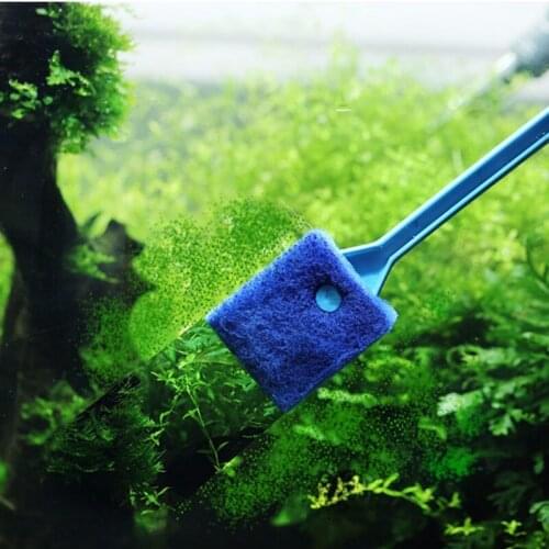 FishTank Aquarium Glass Aquarium Algae Scraper Double Sided Sponge Brush Cleaner FishTanks Cleaning