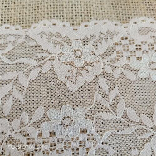 Free shiping 5Y/Lot 9cm S1469 Wide Stretch Elastic Lace Edge Trim Sewing Supplies Handmade Garments Accessories On Sale
