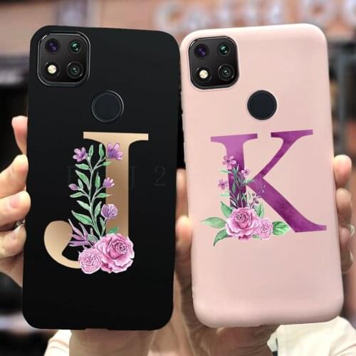 Luxury Letters Case For Xiaomi Redmi 9C 9 C NFC Case Shockproof Bumper Soft Phone Case For Redmi 9 9c 9a Redmi9A 9C 9 Back Cover