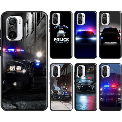 Police Cars Light At Night For POCO X3 M3 Pro F2 F1 F3 Case For Xiaomi Mi 11 8 9 Mi 10T 9T Pro Mi Note 10 Lite Coque